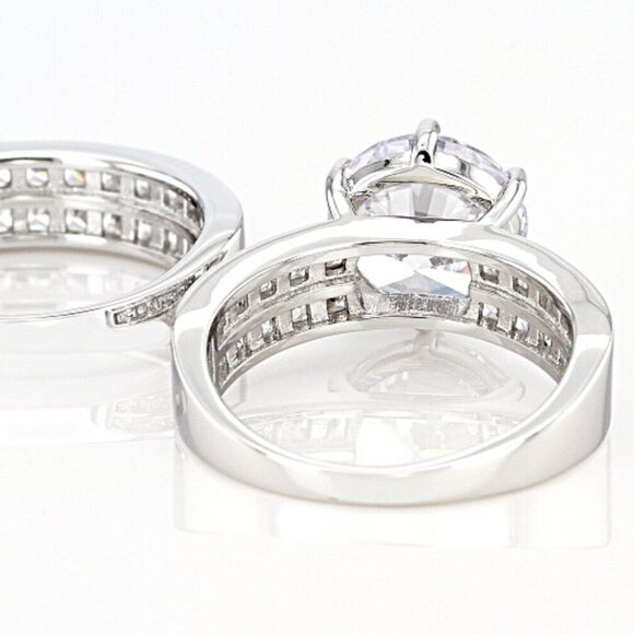 Bella Luce 9.25ctw Rhodium Over .925 Sterling Silver Ring With Band Size 8 EUC - Picture 4 of 9